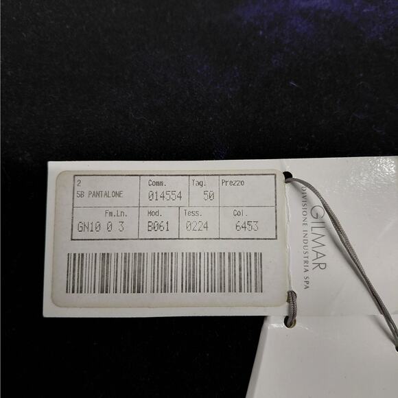 Iceberg Pants Mens 50(US 34) Navy Blue Velvet Dress Trouser Made in Italy NWT - Picture 8 of 9